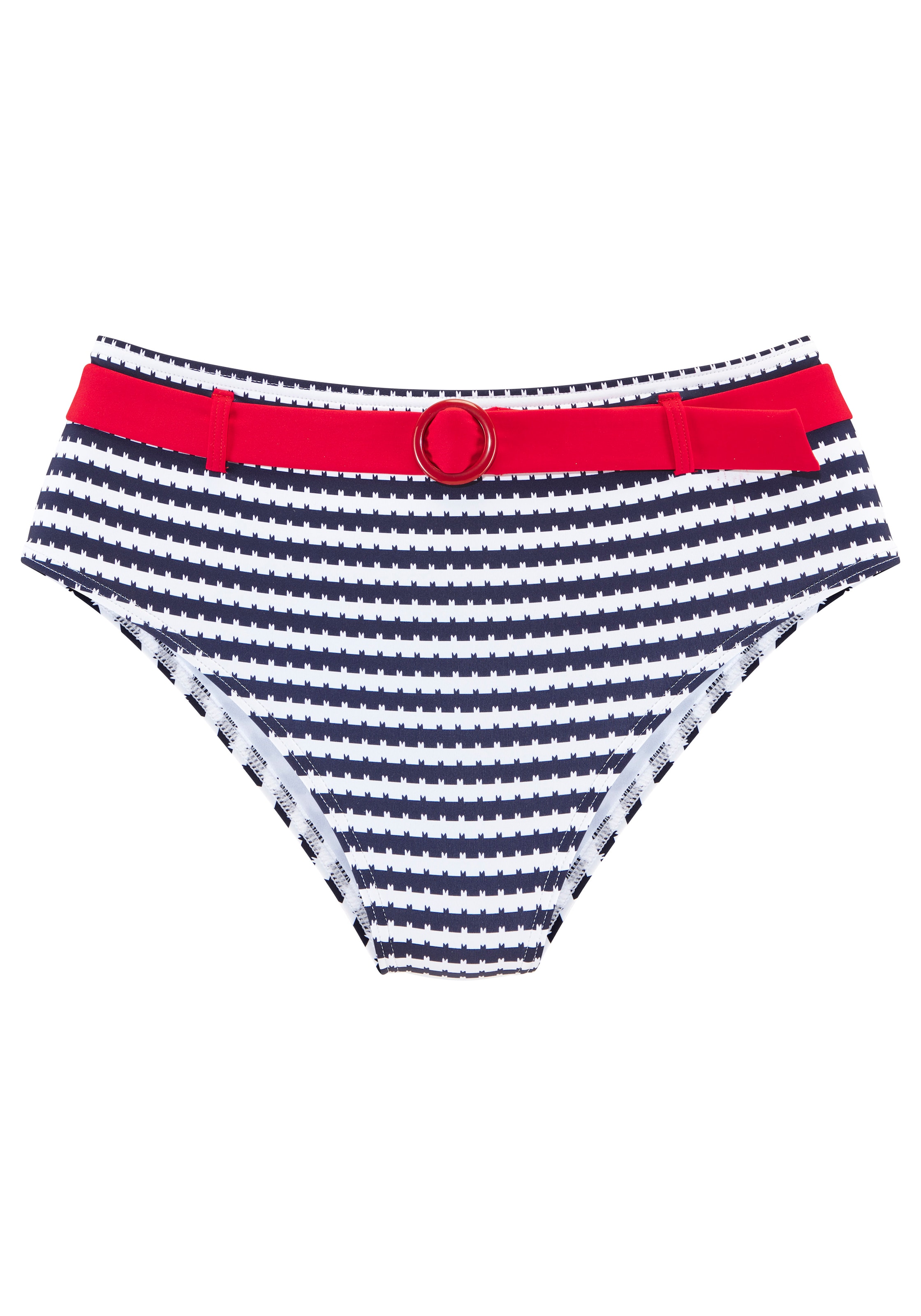 s.Oliver Bikinihose in S in navy / rot / weiß, Produktansicht