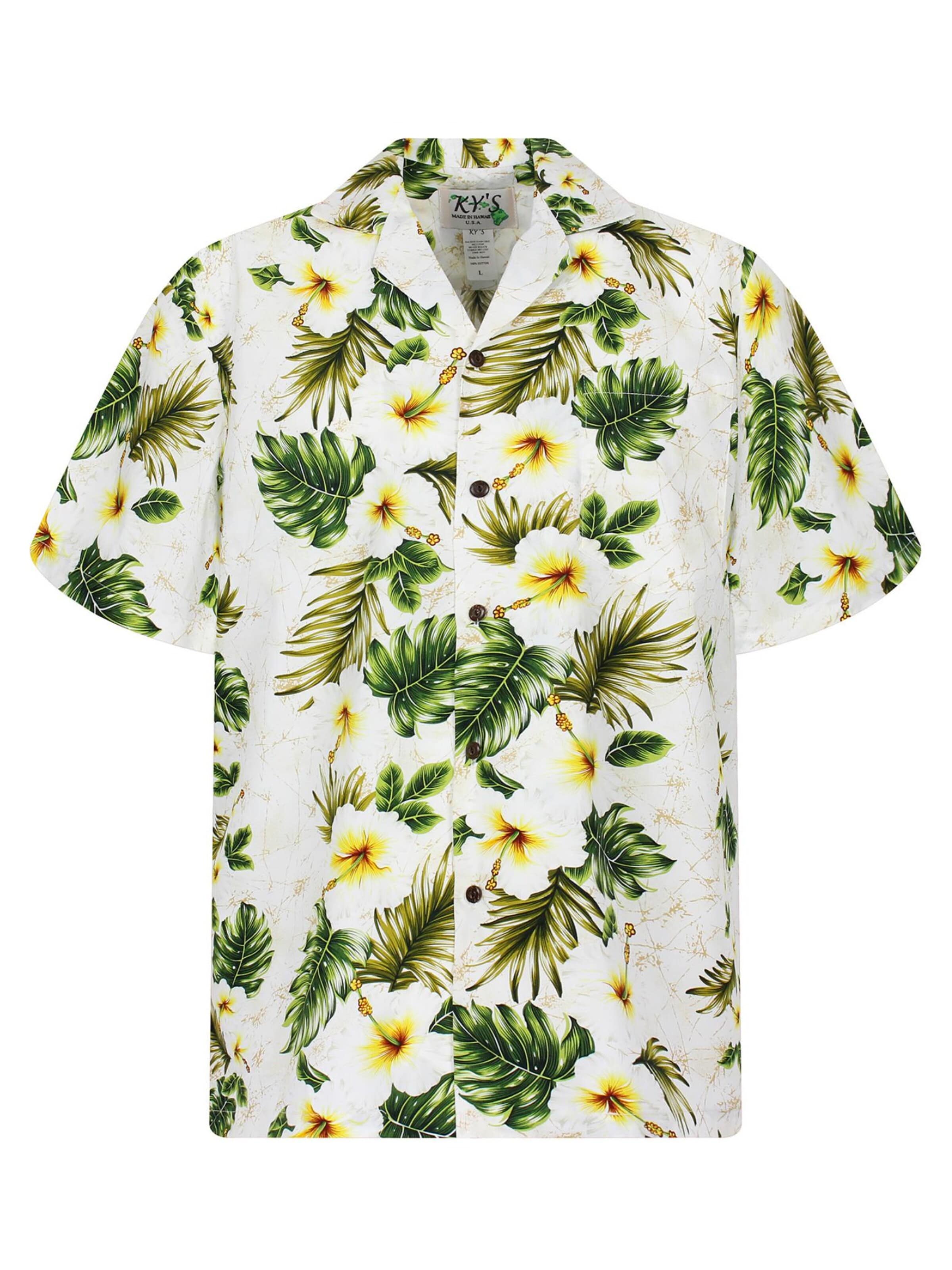 KY's Button Up Shirt '3-Farben' in White: front