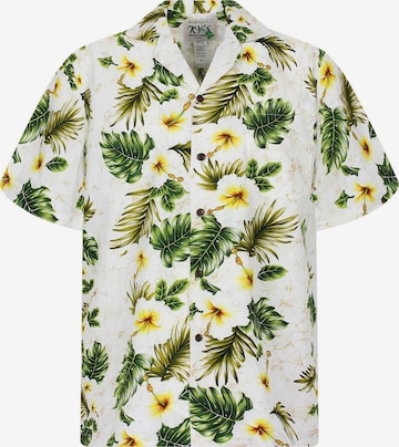 KY's Button Up Shirt '3-Farben' in White: front