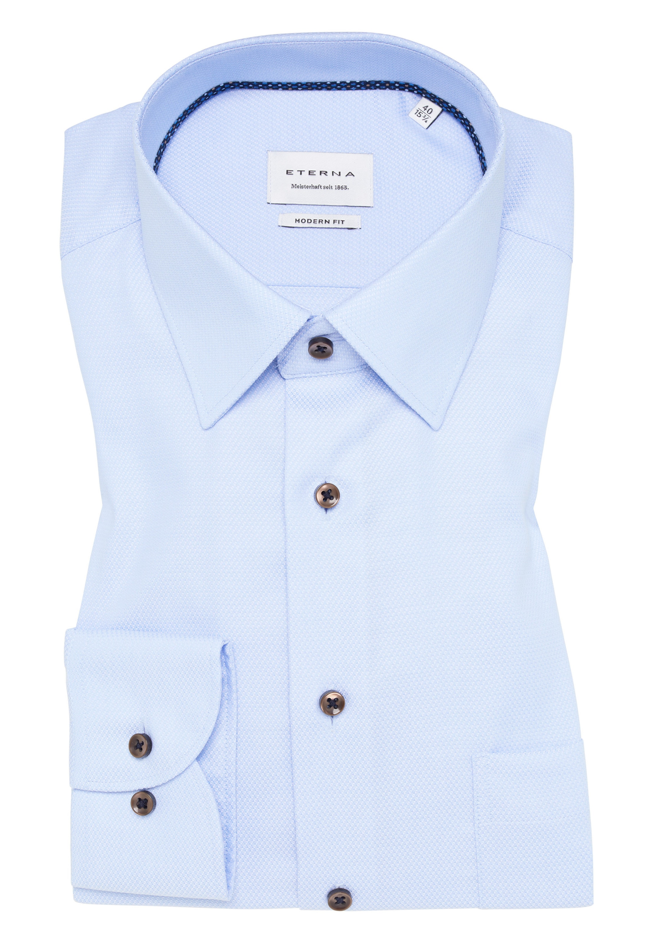 ETERNA Regular fit Zakelijk overhemd in Blauw