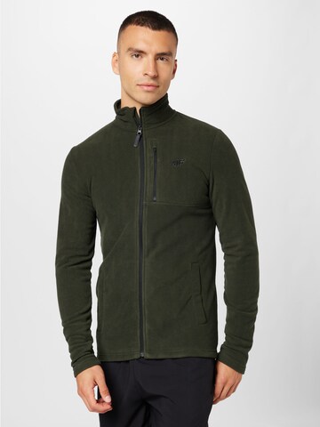 4F Athletic Fleece Jacket in Green: front