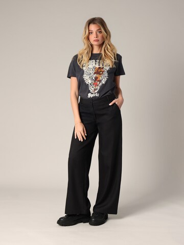 Wide Leg Pantalon 'Ikielle' Deeluxe en noir