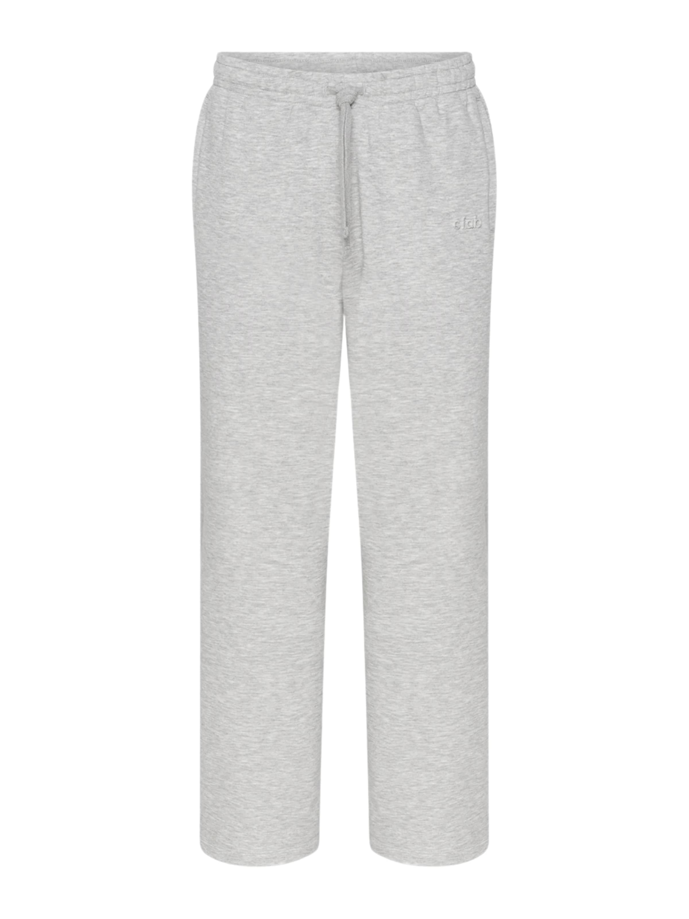 cfab (formerly creamy fabrics) Regular Broek 'Relaxed Straight' in Grijs: voorkant