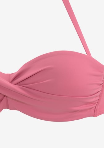 LASCANA Balconette Bikini Top 'Sofia' in Pink