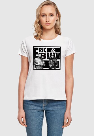 Merchcode Shirt 'Eric B & Rakim - Funky' in Wit: voorkant