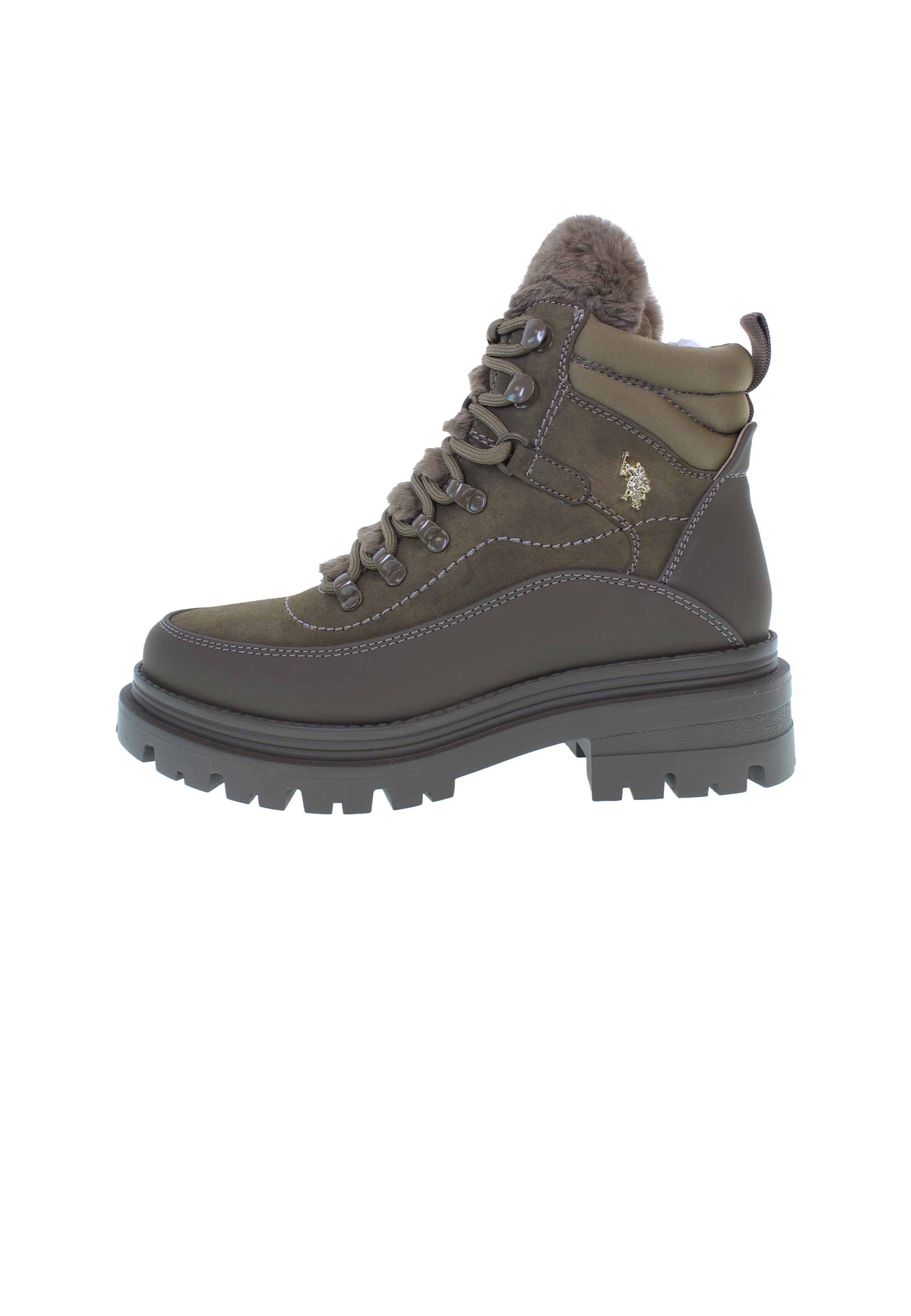 U.S. POLO ASSN. Lace-up bootie in Green: front