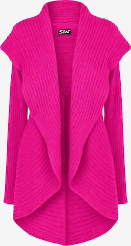 Süel knitwear Strickjacke 'Round ribbed' in Pink: Vorderseite