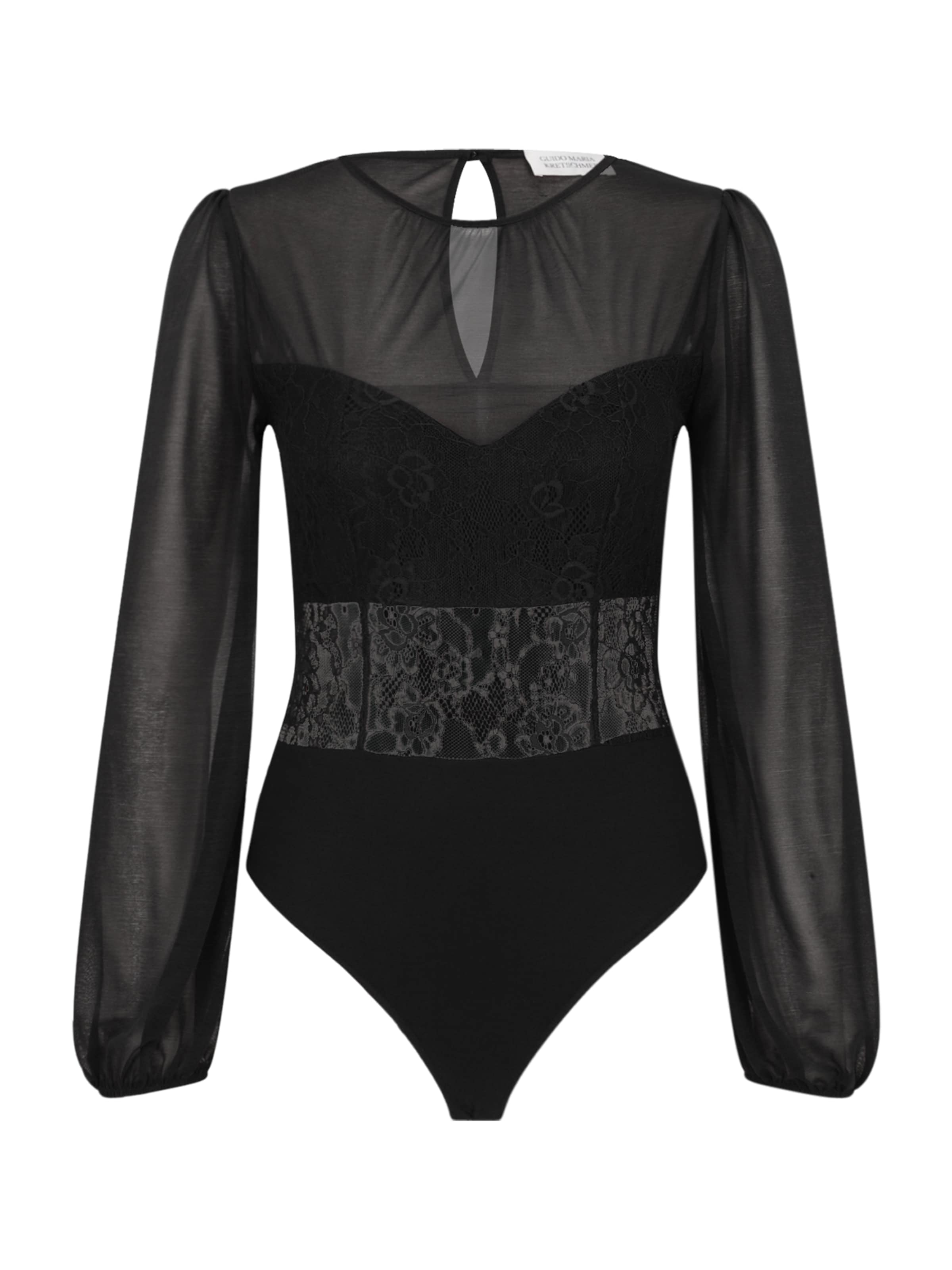 Guido Maria Kretschmer Women Shirtbody 'Noelia' en noir, Vue avec produit