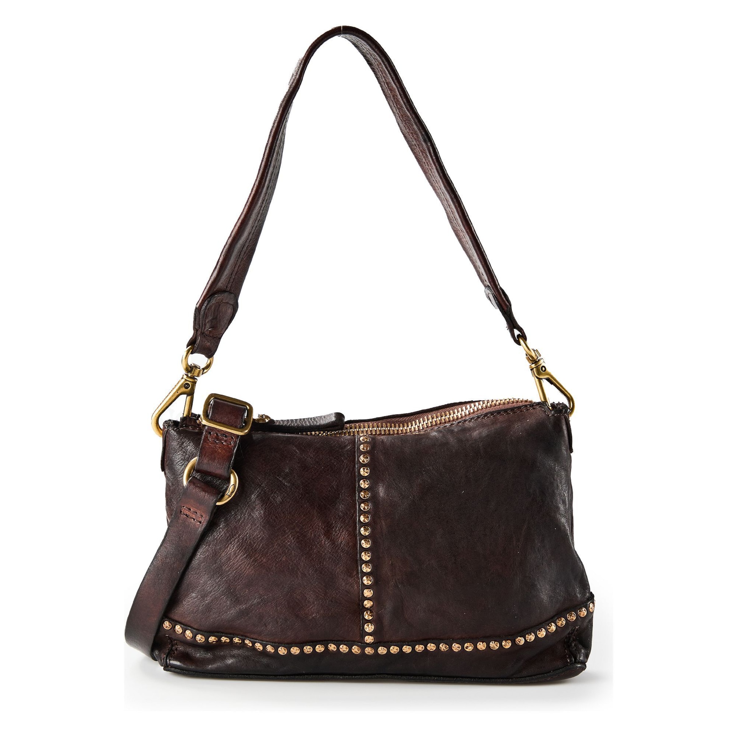 Sac bandoulière 'Pamela' Campomaggi en marron : devant