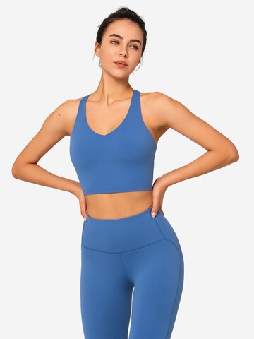 Yvette Sports Bustier Sport bh 'Marwa' in Blauw: voorkant