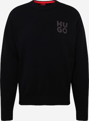 HUGO Red - Pullover 'San Cassio' em preto: frente