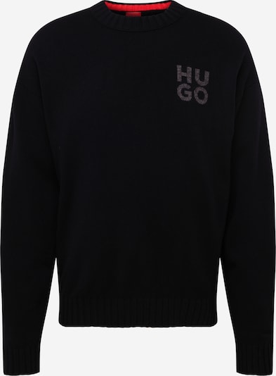 HUGO Red Pull-over 'San Cassio' en gris / noir, Vue avec produit