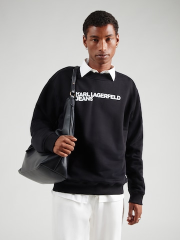 KARL LAGERFELD JEANS Tréning póló 'ESSENTIAL' - fekete: elől