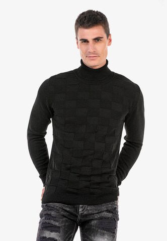 CIPO & BAXX Sweater in Black: front