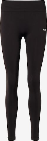 ICANIWILL Skinny Sports trousers in Black: front