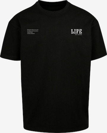 Merchcode T-Shirt 'Life' in Schwarz: Vorderseite