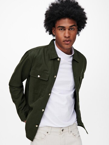 Veste mi-saison 'Ilvio' Only & Sons en vert