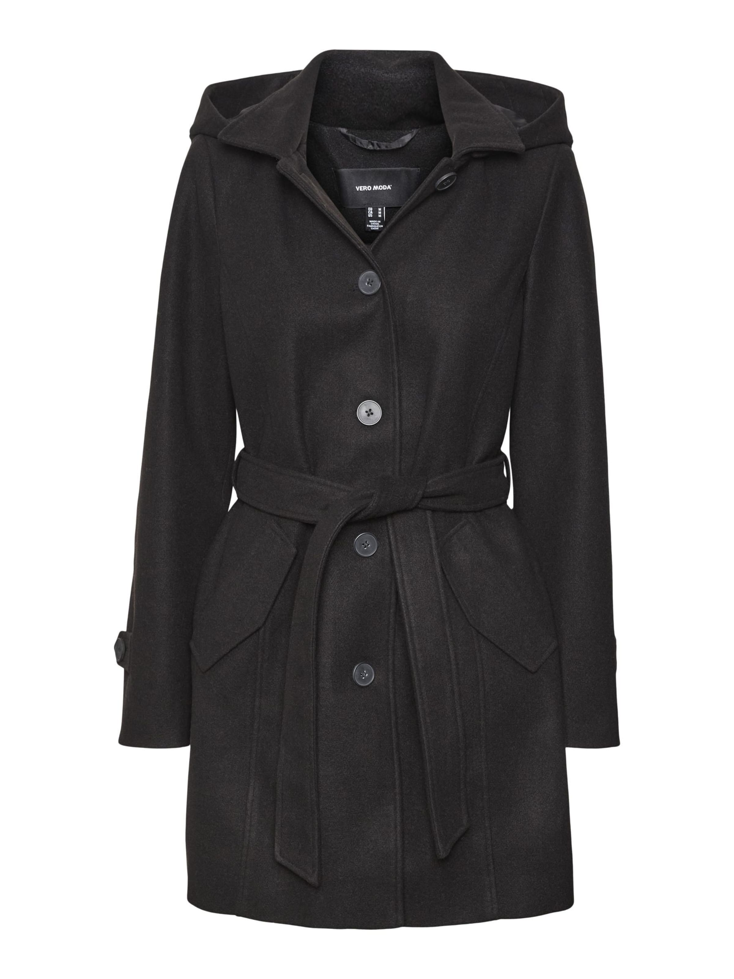 VERO MODA - Abrigo de entretiempo 'CHELSEA' en negro: frente