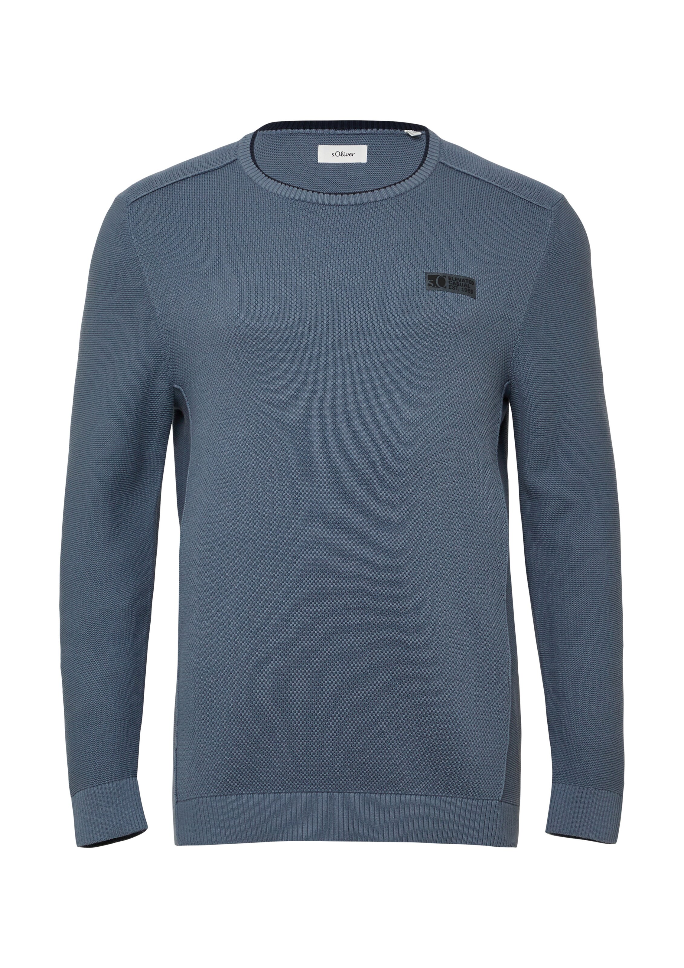 s.Oliver Men Big Sizes Sweater in Blue: front