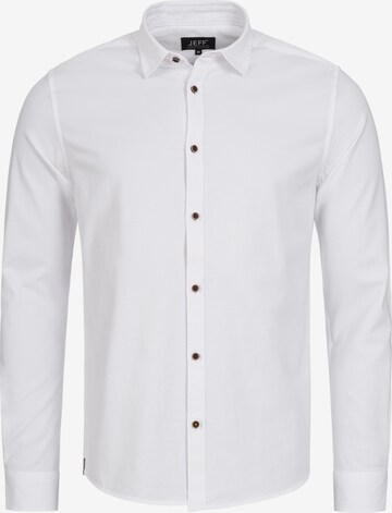 JEFF Regular fit Button Up Shirt 'Earman' in White: front