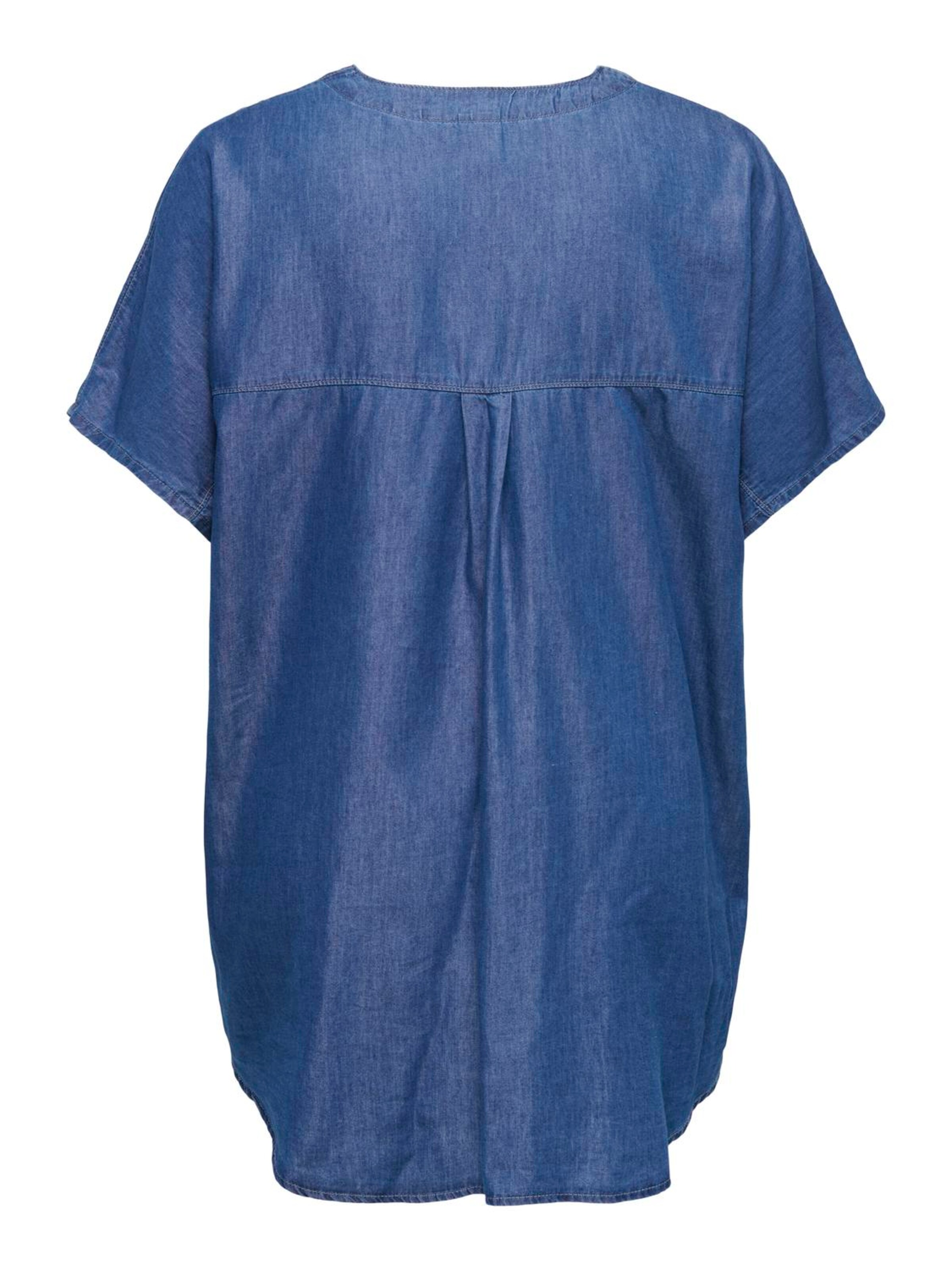 ONLY Carmakoma Bluse in Blau