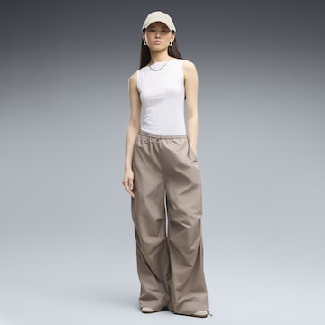 PUMA Loose fit Workout Pants 'Wardrobe Essentials' in Beige: front