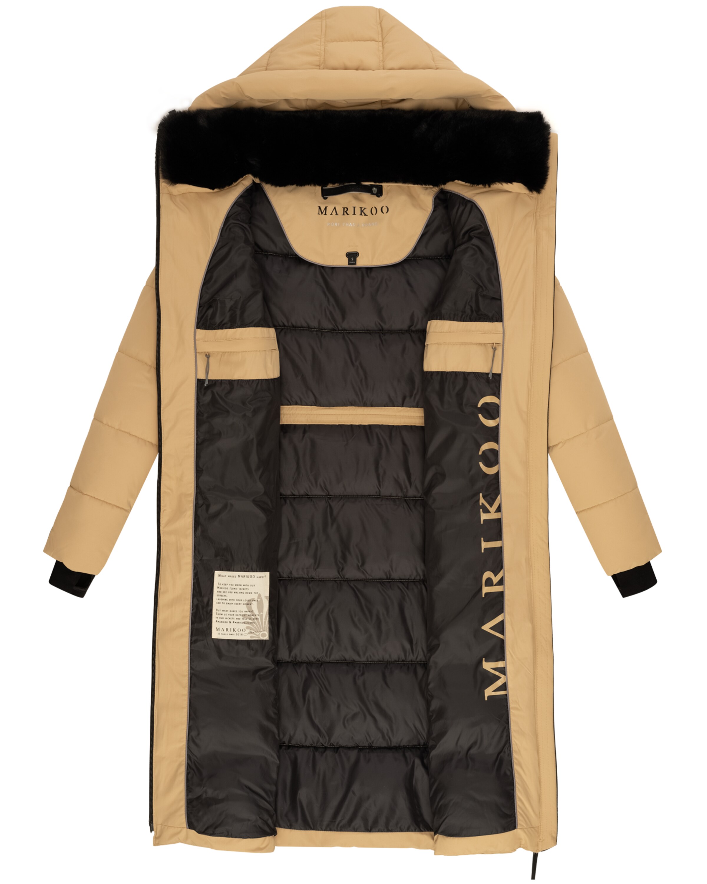 MARIKOO Winter coat 'Zuraraa XVI' in Beige