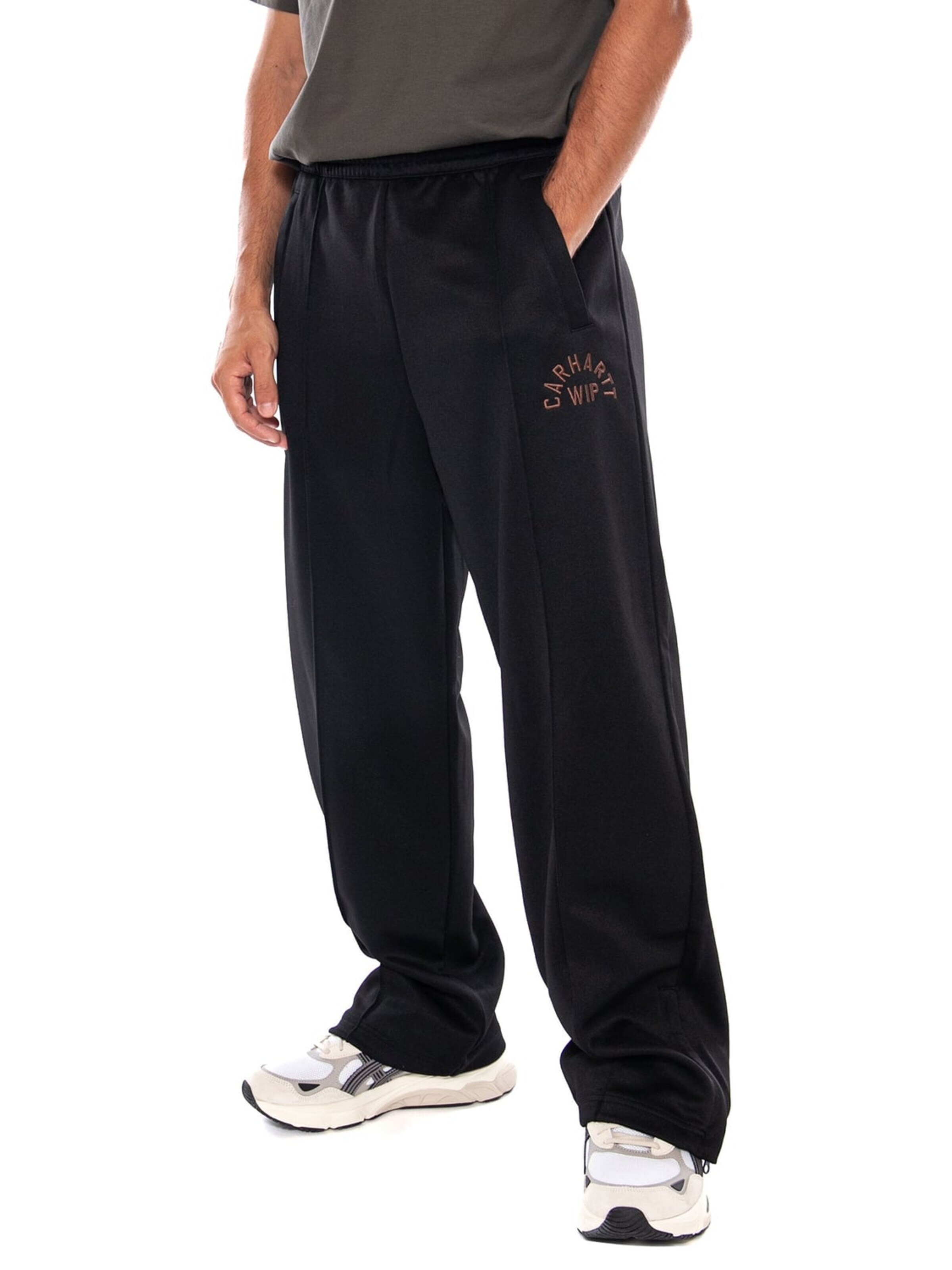 Carhartt WIP Baggy Bukser 'BOLON SWEAT PANT BLACK' i sort