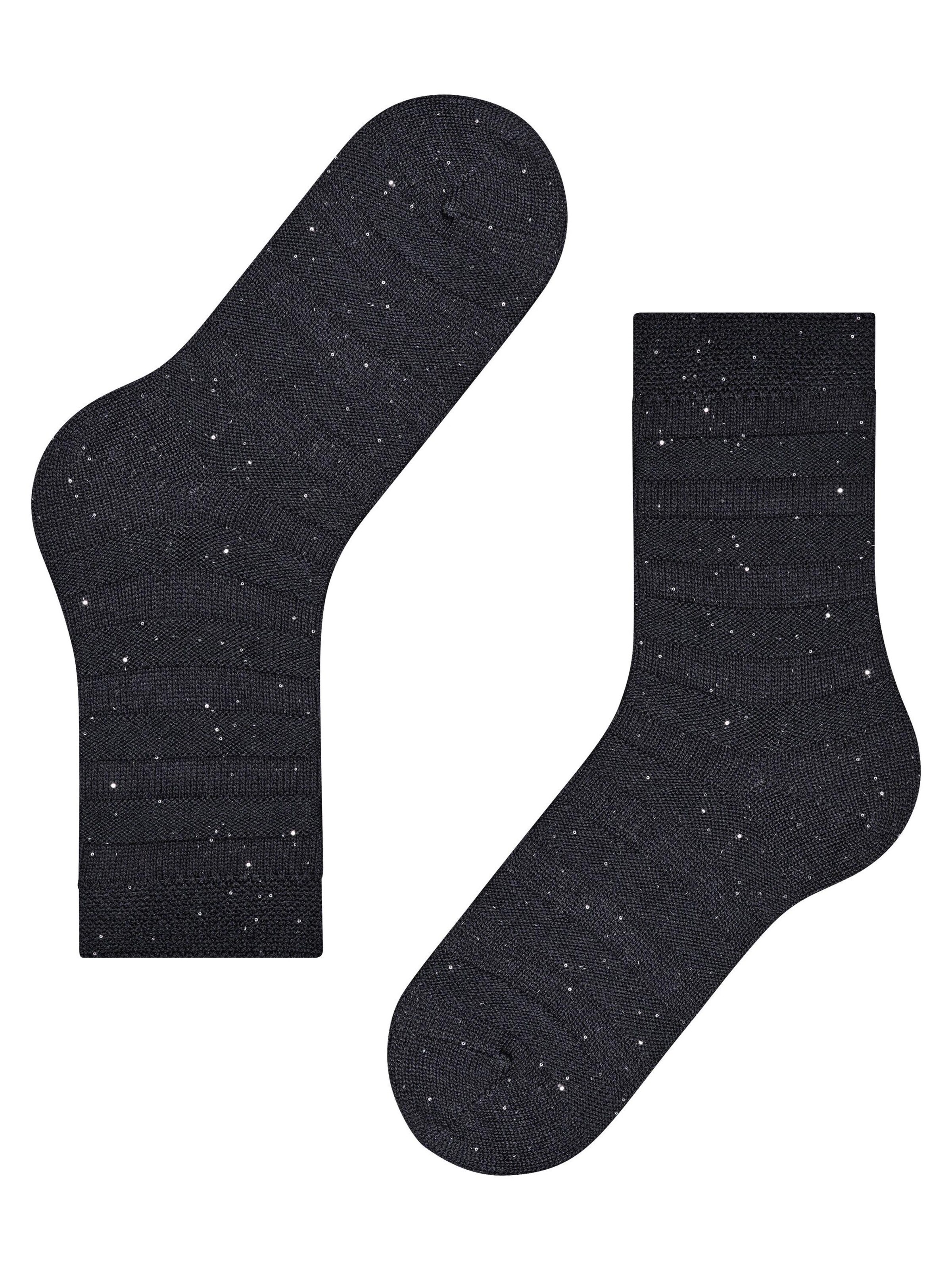 FALKE Socks 'Sparkle Stripes' in Black
