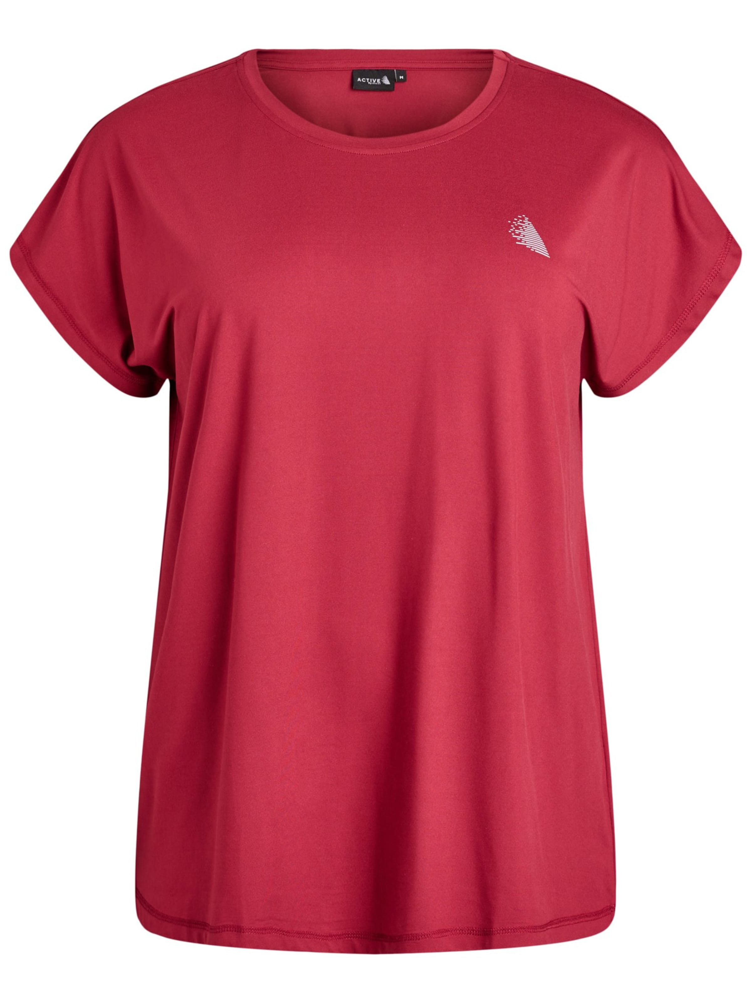 Zizzi Футболка 'ABASIC' в Красный: спереди