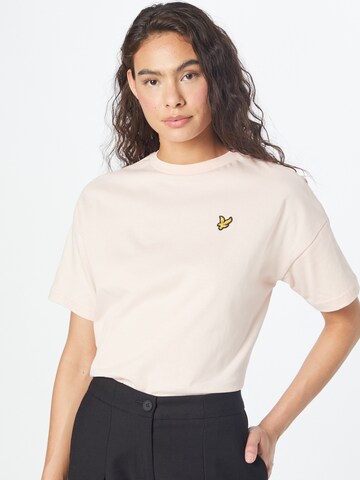 Lyle & Scott Футболка оверсайз в Ярко-розовый: спереди