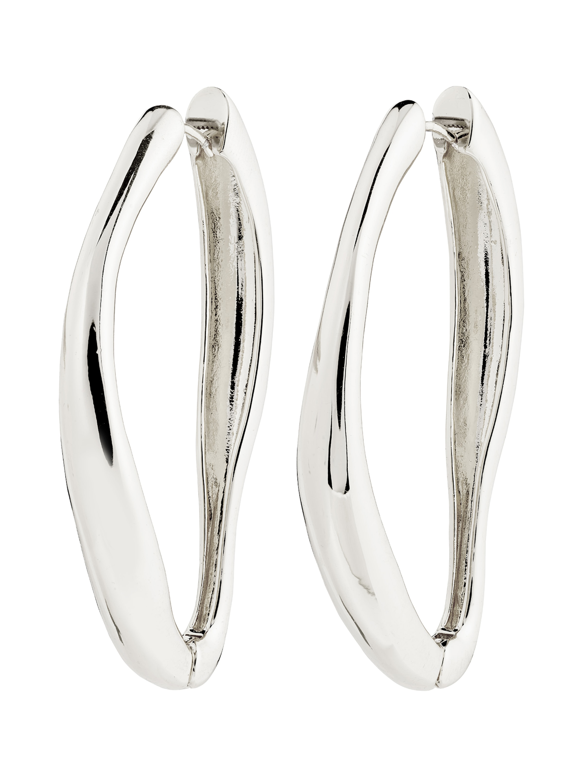 Pilgrim Náušnice ' Dune ' – stříbrná: přední strana