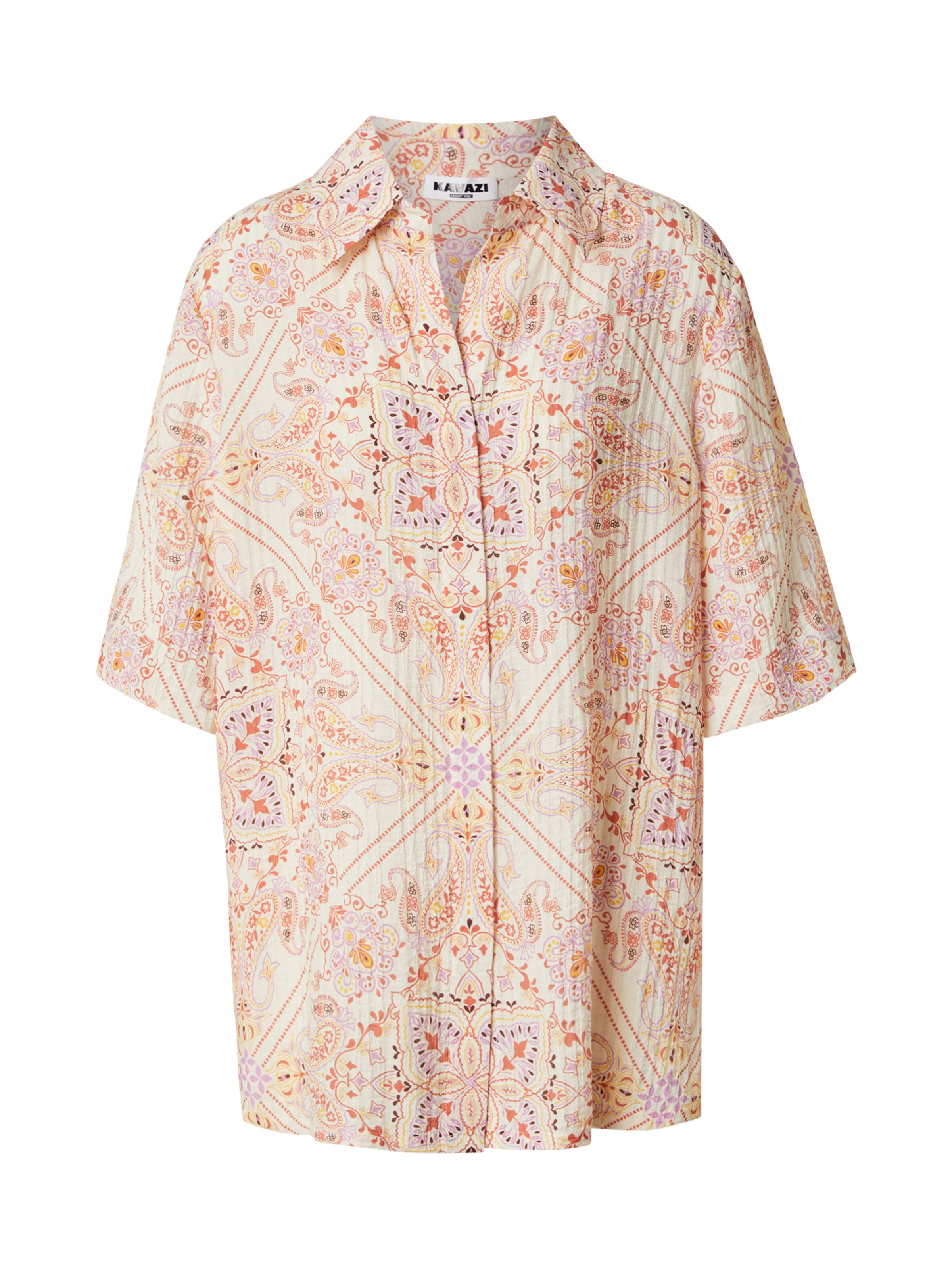 Camicia da donna KAVAZI di colore arancione / rosso / offwhite, Visualizzazione prodotti