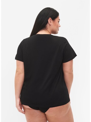 Zizzi T-Shirt 'MCATHRINGE' in Schwarz