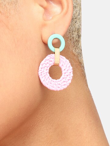 SOHI Earrings 'Solay' in Pink