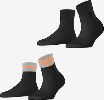 ESPRIT Socken 'Retro Glitter 2-Pack' in Schwarz: Vorderseite