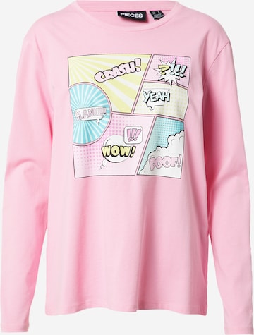 PIECES Shirt 'SUNNY' in Pink: predná strana