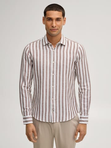 JOOP! Slim Fit Hemd 'Pit' in Braun: Vorderseite