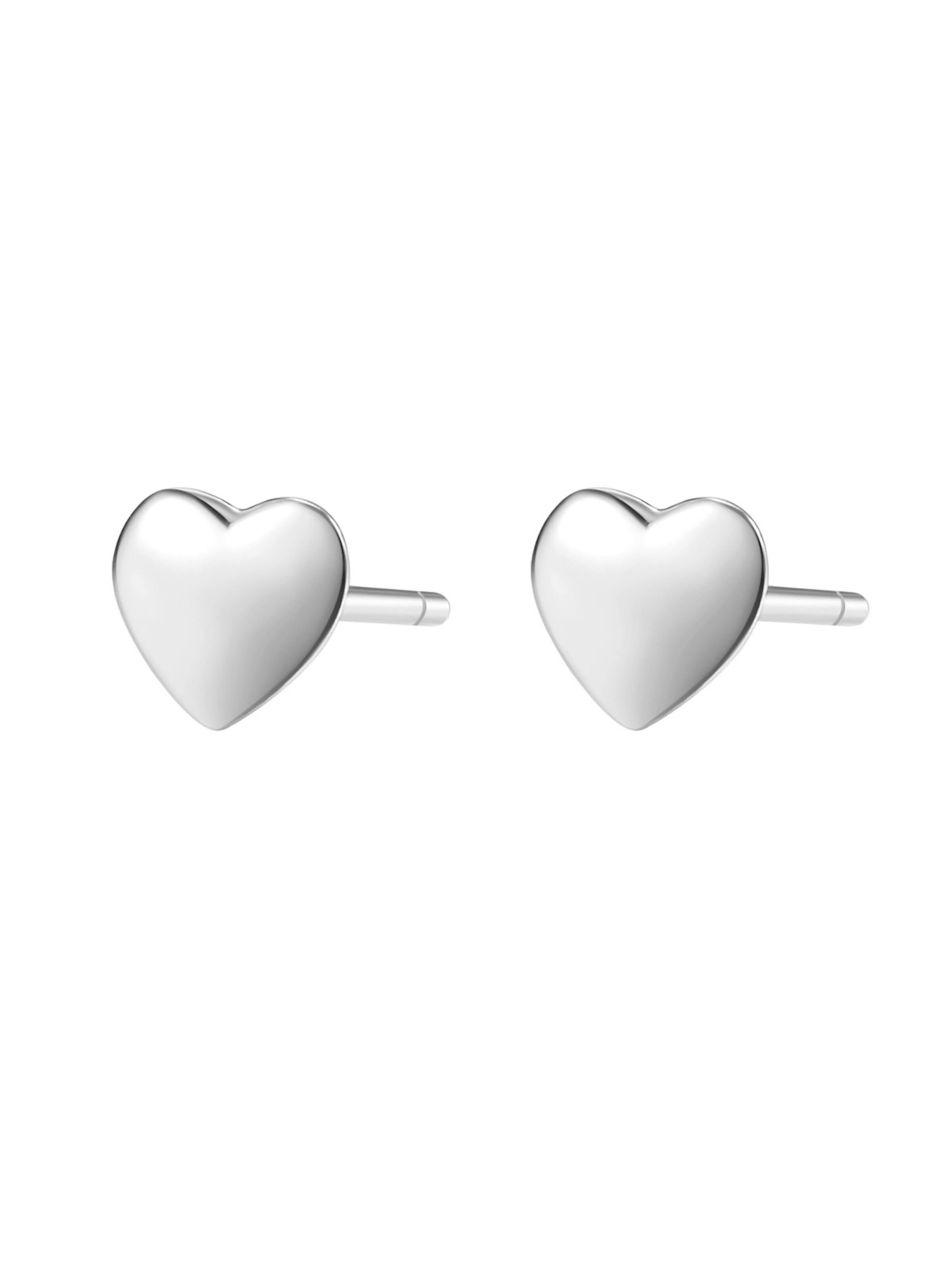 Hey Happiness Ohrringe 'Love Heart'‌‌‌‌‌‌ in Silber: Vorderseite