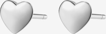 Hey Happiness Ohrringe 'Love Heart' in Silber: Vorderseite