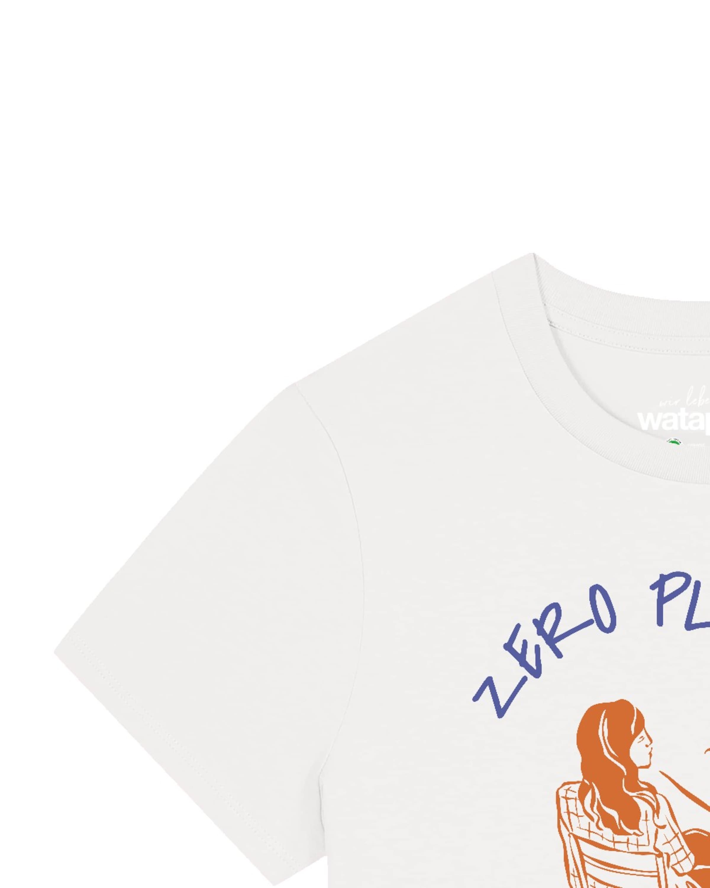 Watapparel T-Shirt 'Zero Plans All Peace' in Weiß
