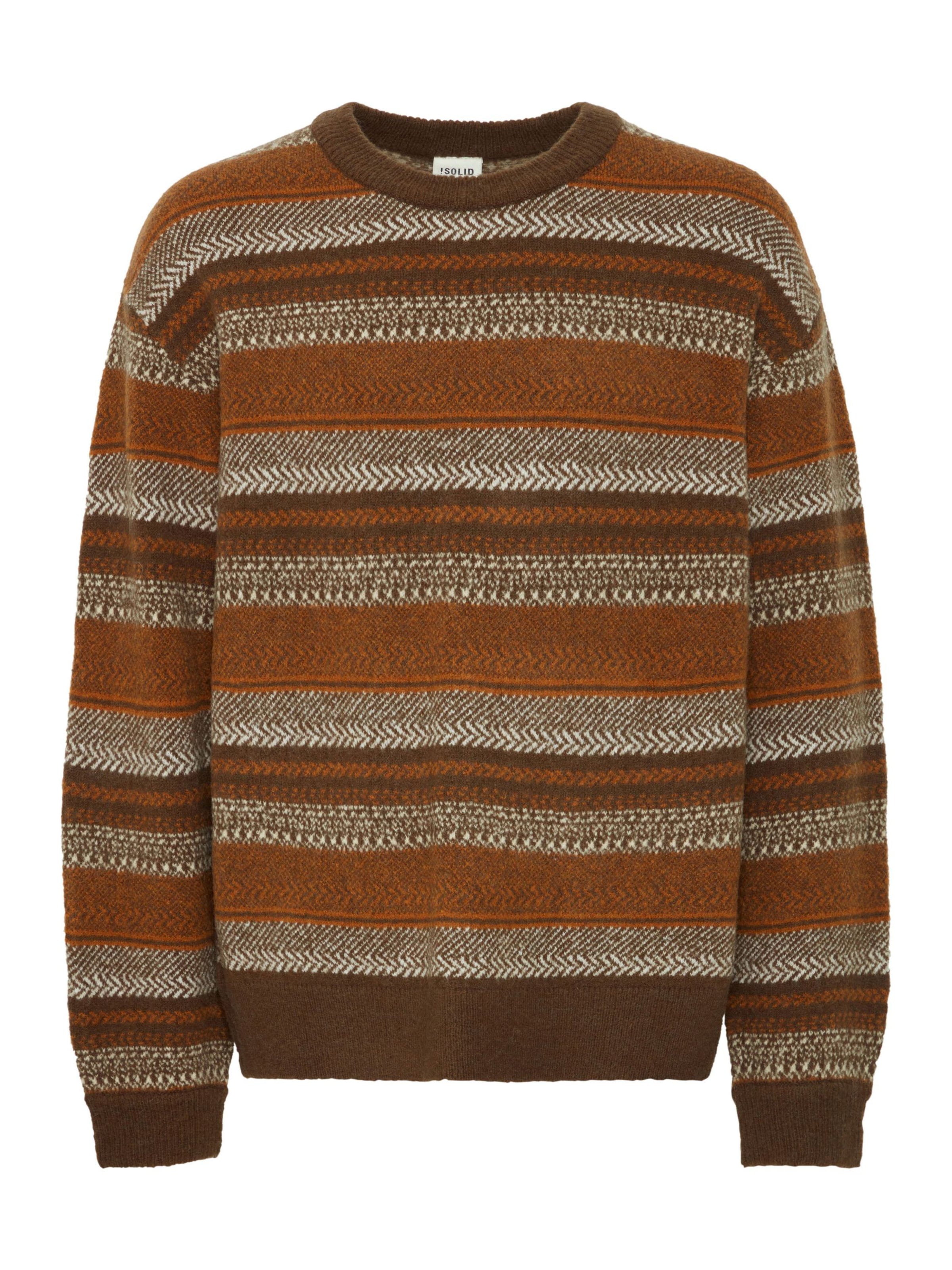 !Solid Pullover 'Maxwell' in Braun: Vorderseite