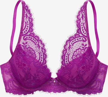 LASCANA T-shirt Bra in Purple: front