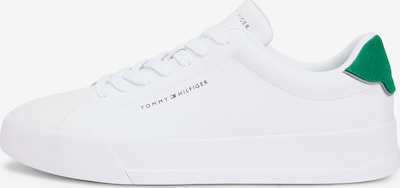 TOMMY HILFIGER Matalavartiset tennarit 'Court Ess' värissä vihreä / valkoinen, Tuotenäkymä