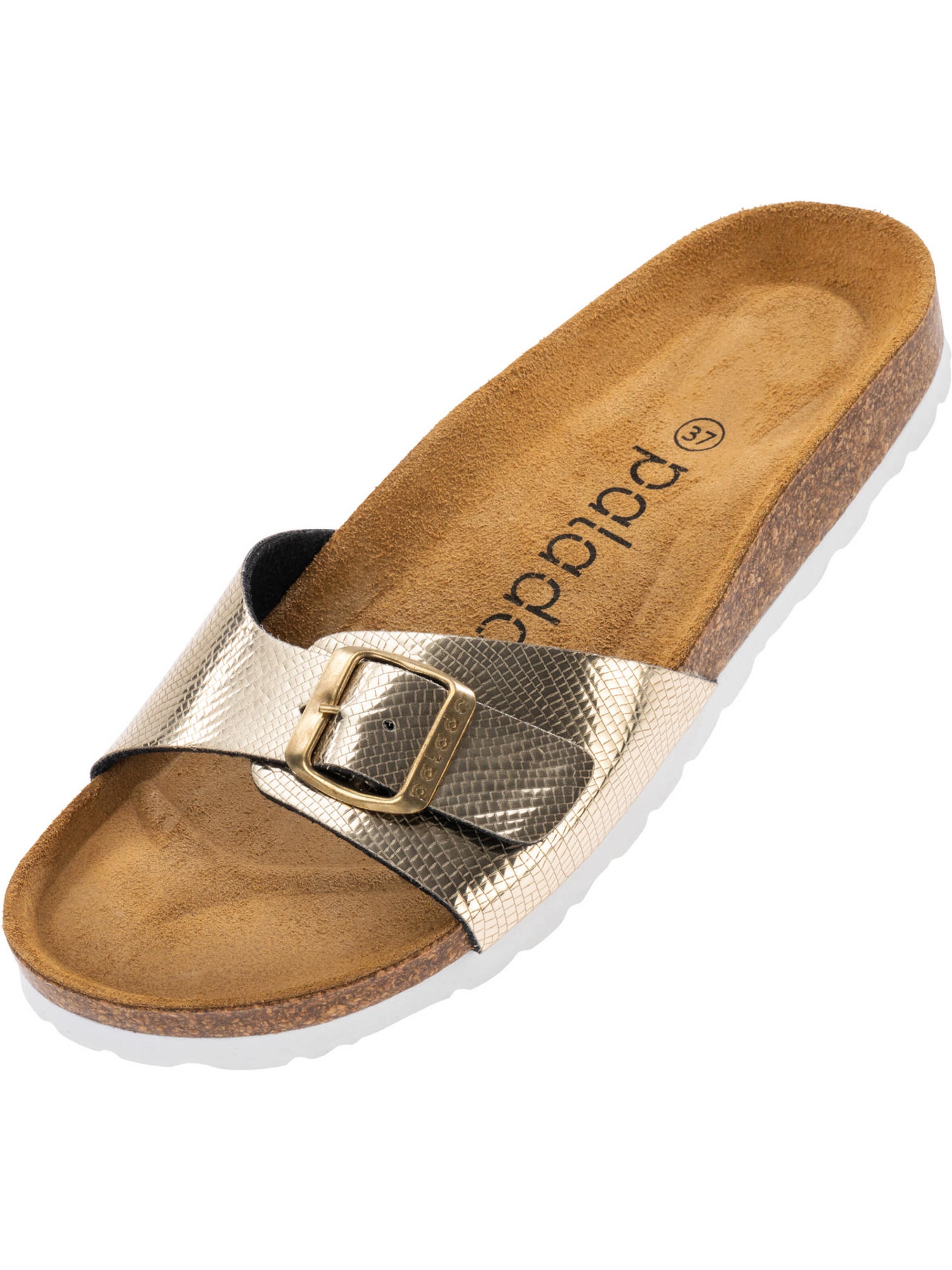 Palado - Zapatos abiertos 'Palado Malta Coralino' en oro: frente