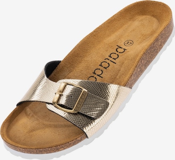 Palado - Zapatos abiertos 'Palado Malta Coralino' en oro: frente