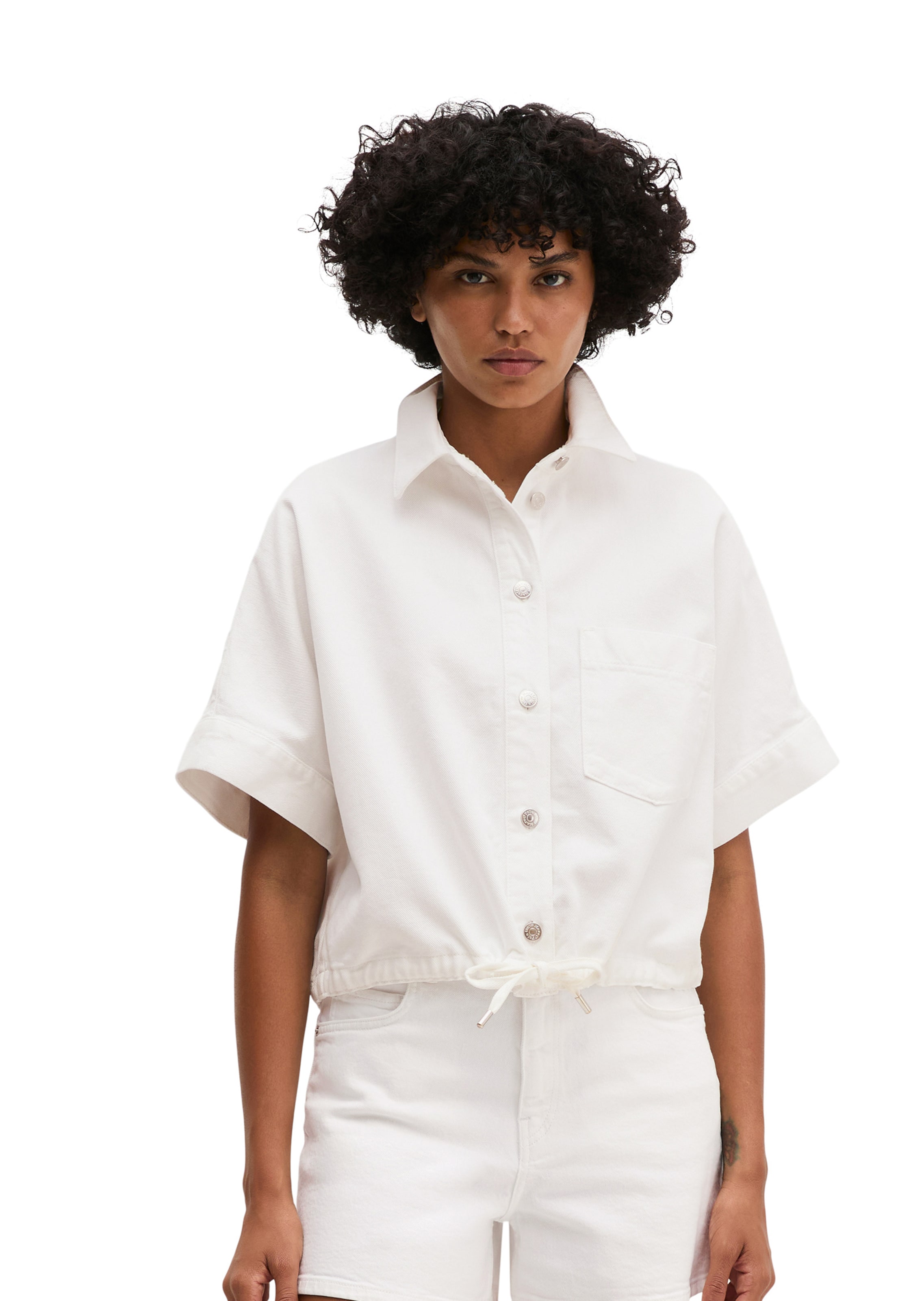 Marc O'Polo Blouse in Wit: voorkant