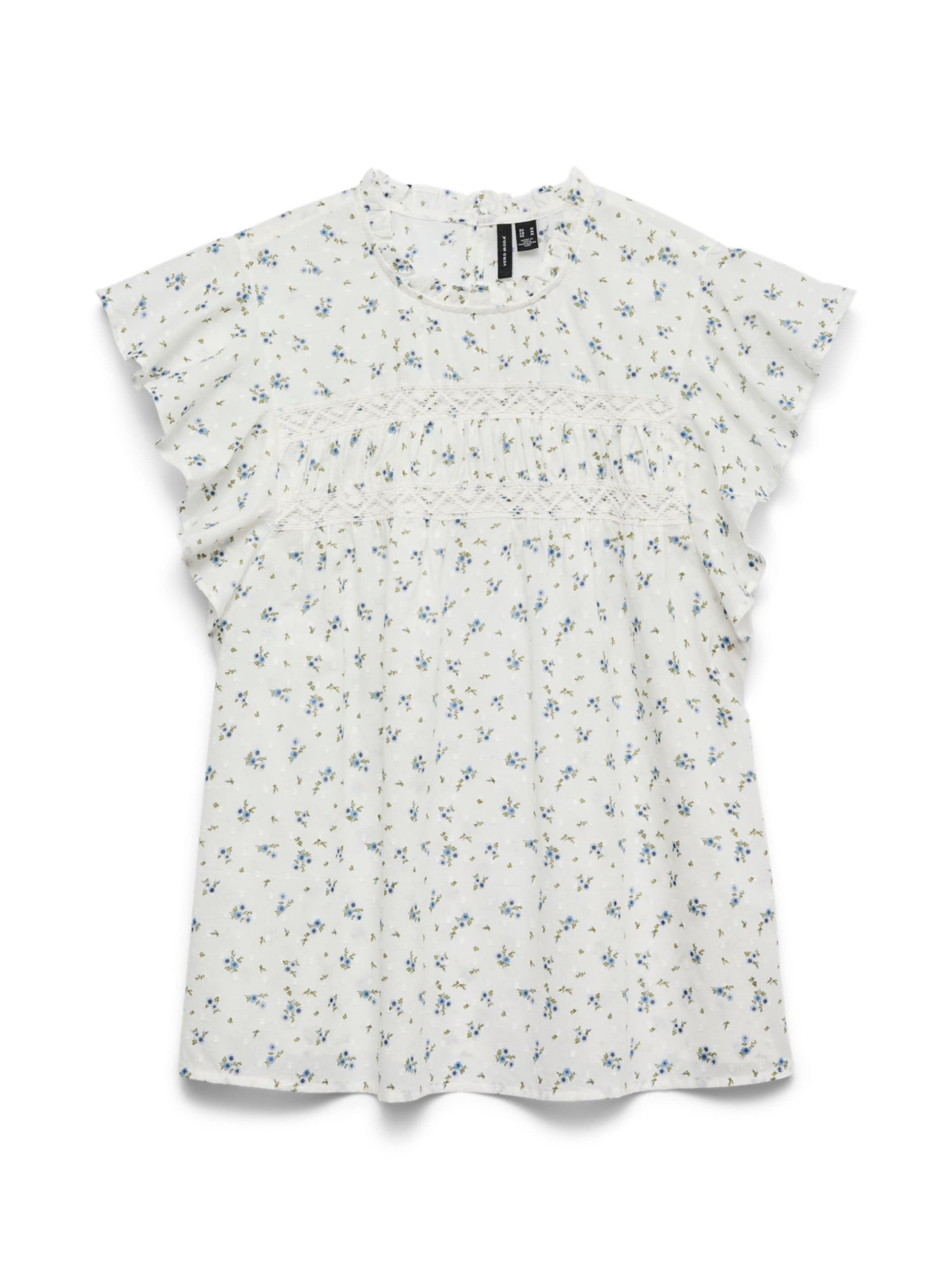 Chemisier 'VMTrine' Vero Moda Girl en blanc : devant