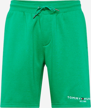 TOMMY HILFIGER Regular Broek in Groen: voorkant