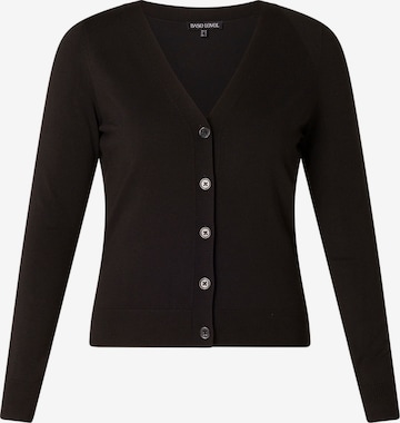 BASE LEVEL CURVY Knit Cardigan in Black: front